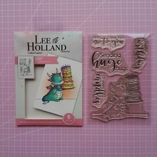 Crafters Companion Lee Holland 5 Stamp Set - Hello You Used