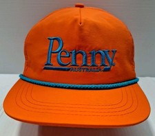 Penny Australia Orange Adjustable Skateboard Retro Rope Snapback Cap Hat