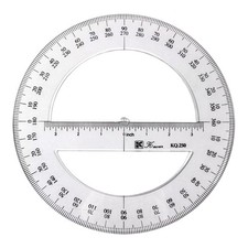 Round Protractor Ruler Plastic