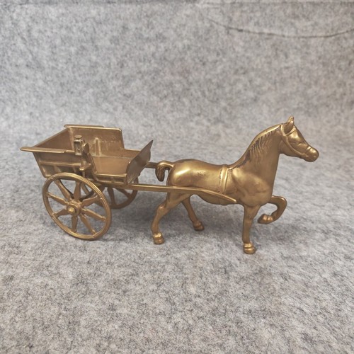 Brass vintage horse and - vintage,