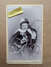 OLD PHOTO CDV BABY HAT FASHION