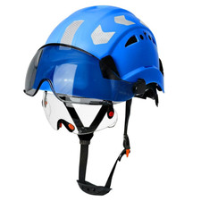 CE Safety Helmet Hard Hat with Visor Clear Tinted Adjustable Vented ABS Work UK