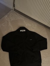 black cdg zip up