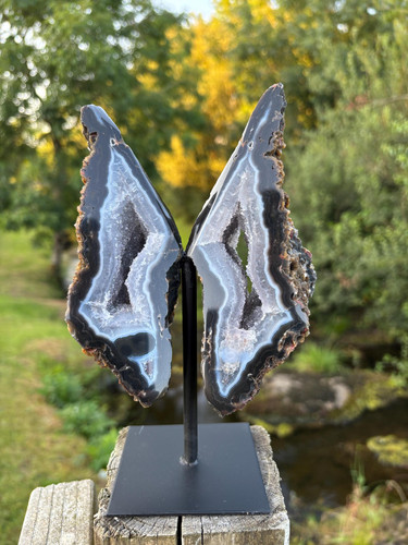 Agate geode butterfly - geode,