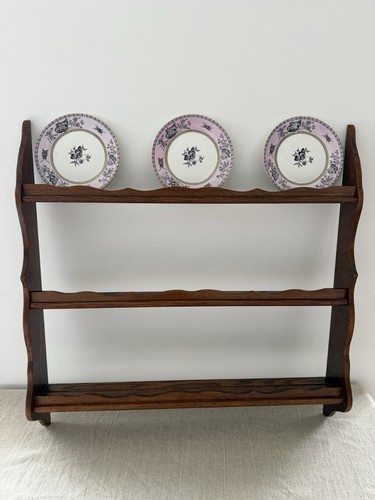 Vintage oak wall hanging - vintage, plate