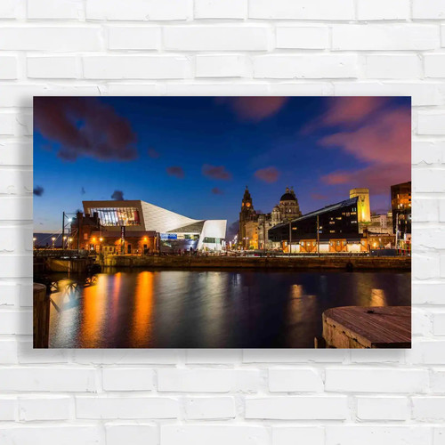Liverpool waterfront night - by,