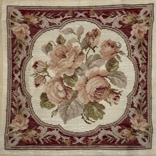 FLOWERS IN RED BORDER