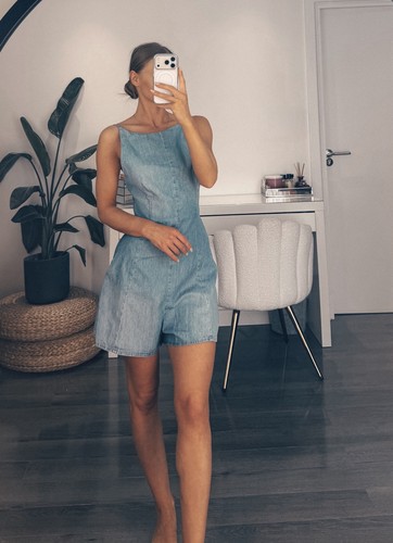 Zara open back mini denim - mini,