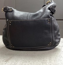 Genuine Blue Black Calf Leather Rufino Bag, Blondie Mania