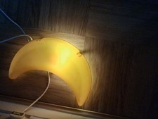 IKEA Smila Yellow Crescent Moon Shaped Wall Lamp Kids Light Pat Tested