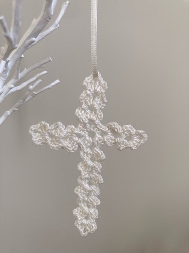 Crocheted cream christmas - crocheted,