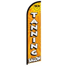 Tanning Salon Full Curve Windless Swooper Flag Sun Bed