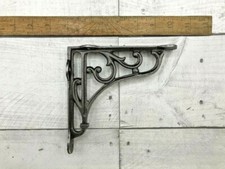SHELF BRACKETSPAIR OF |CAST IRON ORNATE 6"x6" BRACKETS antique and black finish