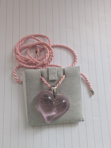 Lalique heart glass necklace - heart,