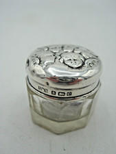 SILVER TOPPED CUT GLASS ROUGE