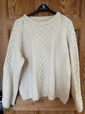 Hand Knitted Vintage Aran Wool