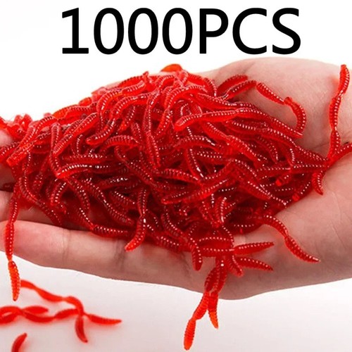 Red worm lure 5cm - red,