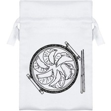 'Dumplings & Chopsticks' Satin Drawstring Bag/Pouch (SB040503)