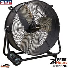 Sealey 24" Drum Fan HVD24 - Portable Industrial 240V Fan for Workshops Warehouse