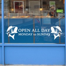 Fish and chip shop sign wall sticker decal window chippy fc3