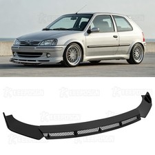 Gloss black front bumper - black,