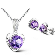 Crystal Heart Pendant 925