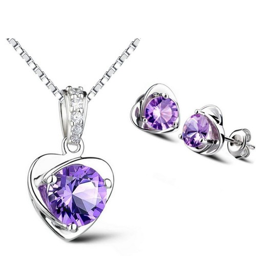 Crystal heart pendant 925 - heart,