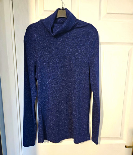 Asda blue sparkly turtle neck - turtle,