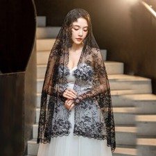 Lace Catholic Veil Black