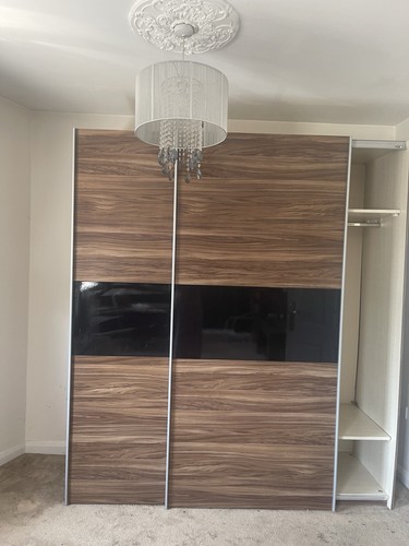 Double wardrobe with sliding - wardrobe,