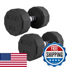 Cap 50 Lbs Coated Dumbbell Set