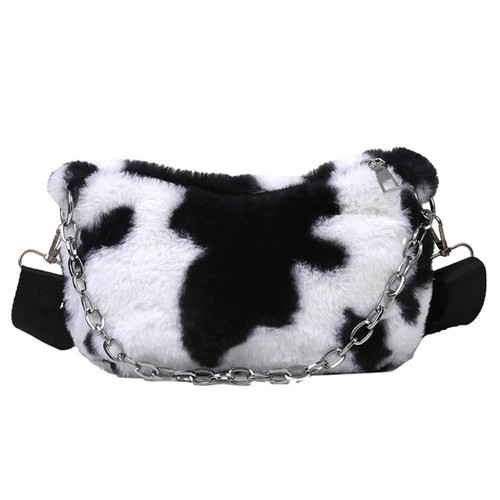 Plush cow printing shoulder - plush,