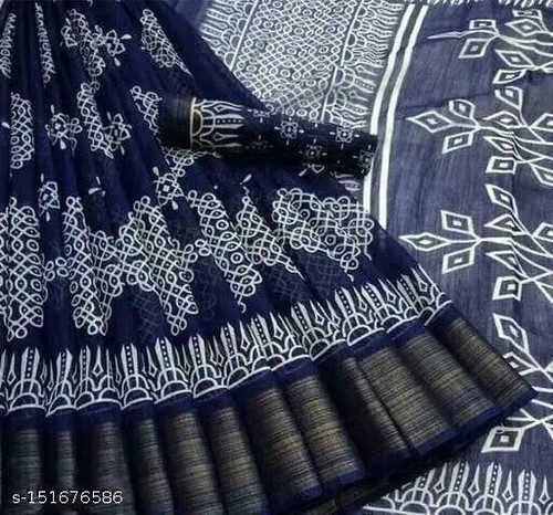 Women cotton printed saree - printed,
