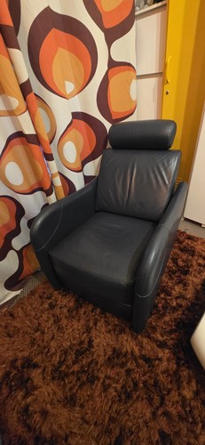 Blue leather ligne roset - leather,