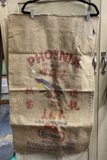 Vintage Phoenix USA Long Grain Rice Sack. Lovely Stamps. Riviana Foods, Kent