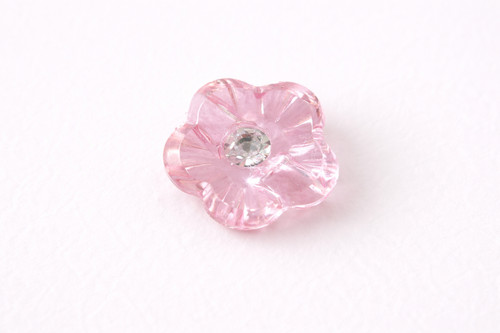 Baby pink flower shank buttons - pink,