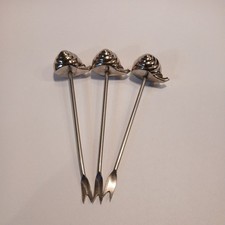 3 x Vintage Escargot Snail