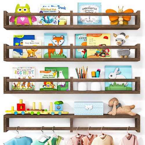 Floating nursery book shelves - floating,