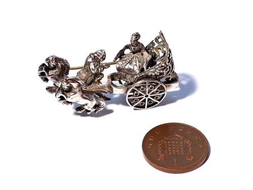 Antique silver brooch - silver,