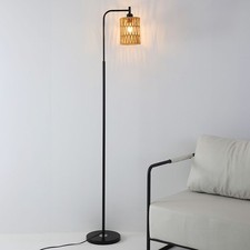 Tall Floor Lamp Free Standing Lamp Retro Paper Rope Lampshades Living Room Lamp