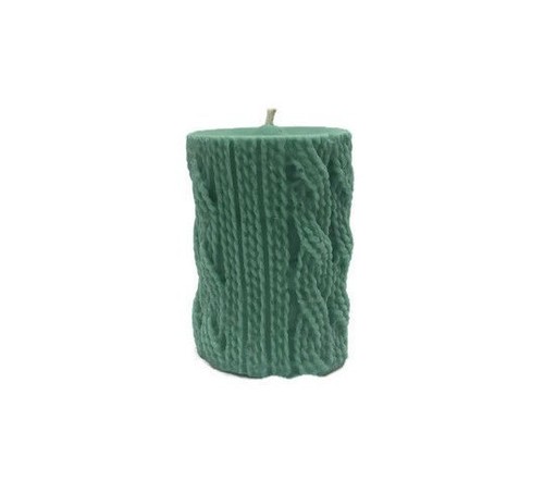Pillar candles knitting wool - pillar, knitting/