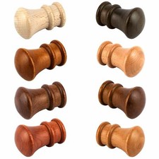 Curtain pole wooden finials - pole,