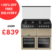 Leisure Chefmaster 100cm Dual Fuel Range Cooker Cream CC100F521C