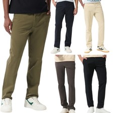 Mens Chino Trousers Super Slim Fit Casual Stretch Casual Cotton Premium Pants
