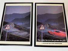 Framed Original Porsche 944 Turbo Dunlop Tyres Magazine Advert Poster Man Cave