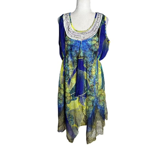 Sleeveless peacock print - sleeveless,