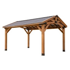 Backyard Discovery Norwood Outdoor Garden Gazebo 100% Cedar Wood Construction