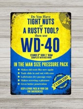 Vintage Metal Oil Sign, Retro