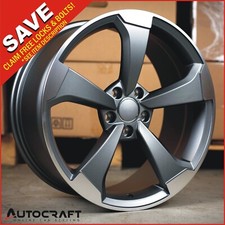 19" RS3 GM Style ALLOY WHEELS X4 - TYRES Fits : AUDI A3 A4 A6 TT PCD: 5X112