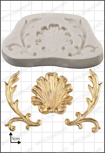 Silicone mould baroque shell - baroque, |